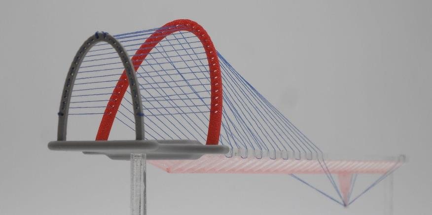 The model from the arch end
